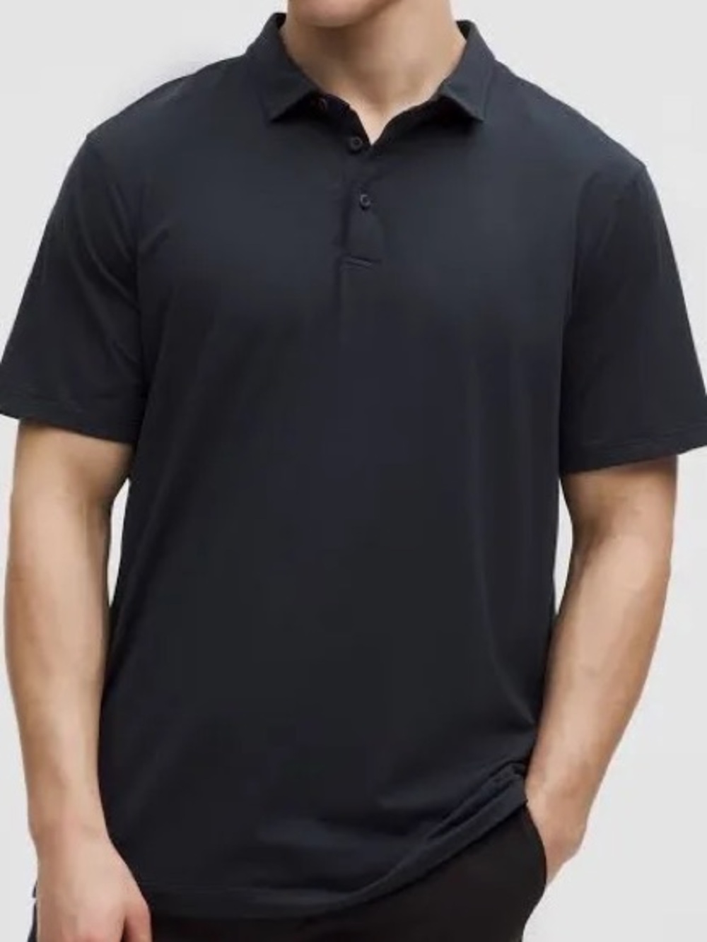 lululemon Evolution Short-Sleeve Polo Shirt black size Extra Large M3EN0S